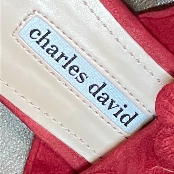 Charles David Red Suede Sicilian Women’s Slides Flats Size 7M - Picture 2 of 13